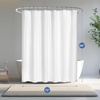 image:imagedownluxe Waterproof Fabric Shower Curtain Liner Soft Cloth Shower Liner with Magnets Machine Washable amp Hotel Quality Bathroom Curtain 70 W x 72 L Waffle WhiteWaffle White