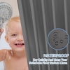 image:imagedownluxe Waterproof Fabric Shower Curtain Liner Soft Cloth Shower Liner with Magnets Machine Washable amp Hotel Quality Bathroom Curtain 70 W x 72 L Waffle WhiteDark Grey