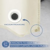 image:imagedownluxe Waterproof Fabric Shower Curtain Liner Soft Cloth Shower Liner with Magnets Machine Washable amp Hotel Quality Bathroom Curtain 70 W x 72 L Waffle WhiteIvory