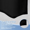 image:imagedownluxe Waterproof Fabric Shower Curtain Liner Soft Cloth Shower Liner with Magnets Machine Washable amp Hotel Quality Bathroom Curtain 70 W x 72 L Waffle WhiteBlack