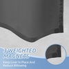 image:imagedownluxe Waterproof Fabric Shower Curtain Liner Soft Cloth Shower Liner with Magnets Machine Washable amp Hotel Quality Bathroom Curtain 70 W x 72 L Waffle WhiteDark Grey