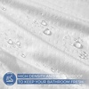 image:imagedownluxe Waterproof Fabric Shower Curtain Liner Soft Cloth Shower Liner with Magnets Machine Washable amp Hotel Quality Bathroom Curtain 70 W x 72 L Waffle WhiteWaffle White