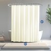 image:imagedownluxe Waterproof Fabric Shower Curtain Liner Soft Cloth Shower Liner with Magnets Machine Washable amp Hotel Quality Bathroom Curtain 70 W x 72 L Waffle WhiteIvory