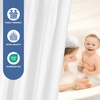 image:imagedownluxe Waterproof Fabric Shower Curtain Liner Soft Cloth Shower Liner with Magnets Machine Washable amp Hotel Quality Bathroom Curtain 70 W x 72 L Waffle WhiteWaffle White