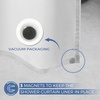 image:imagedownluxe Waterproof Fabric Shower Curtain Liner Soft Cloth Shower Liner with Magnets Machine Washable amp Hotel Quality Bathroom Curtain 70 W x 72 L Waffle WhiteWhite