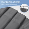 image:imagedownluxe Waterproof Fabric Shower Curtain Liner Soft Cloth Shower Liner with Magnets Machine Washable amp Hotel Quality Bathroom Curtain 70 W x 72 L Waffle WhiteDark Grey