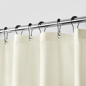 image:imagedownluxe Waterproof Fabric Shower Curtain Liner Soft Cloth Shower Liner with Magnets Machine Washable amp Hotel Quality Bathroom Curtain 70 W x 72 L Waffle WhiteIvory