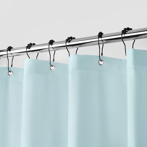 image:imagedownluxe Waterproof Fabric Shower Curtain Liner Soft Cloth Shower Liner with Magnets Machine Washable amp Hotel Quality Bathroom Curtain 70 W x 72 L Waffle WhiteBlue